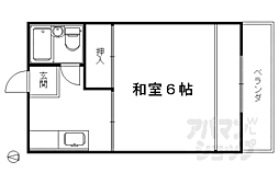 ハウスサンシャイン 1Kの間取図画像