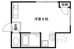 ラウンドシティワン 1Kの間取図画像