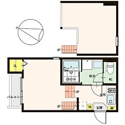 JR東北本線 東仙台駅 徒歩4分の賃貸アパート 1階1Kの間取り