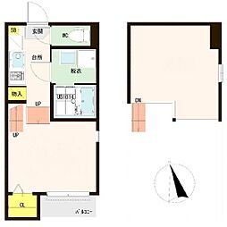 JR仙山線 東照宮駅 徒歩5分の賃貸アパート 1階1Kの間取り