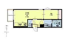 JR東北本線 太子堂駅 徒歩8分の賃貸アパート 3階1LDKの間取り