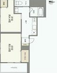 大進マンション 1Kの間取り