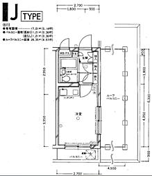 クリオ西八王子壱番館 ワンルームの間取図画像
