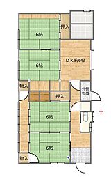 薩摩川内市国分寺町　戸建て 3LDKの間取り