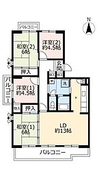 UR高の原駅西第2 4階4LDKの間取り