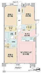クオス綱島ザ・レジデンス 3LDKの間取図画像