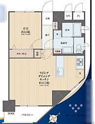 ハイラーク五反田 1LDKの間取図画像