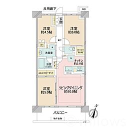 リビオシティ船橋北習志野 3LDKの間取図画像