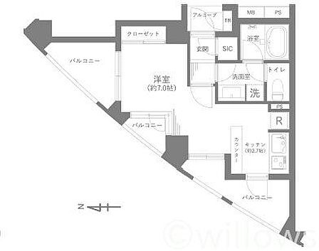 1R 間取り