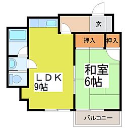 CASA101 1LDKの間取図画像