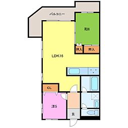 URBANCONCIERIA城東 2LDKの間取図画像