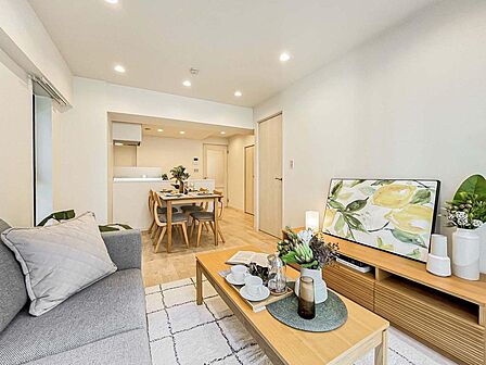 ※同施工タイプ、仕様イメージ写真(約11.9帖、本物件は約12.5帖となります)。実際の家具等の配置とは相違する場合がございます。