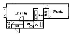 ラフィネ 1LDKの間取図画像