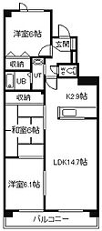 デベックス豊岡43 3LDKの間取図画像