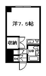 宮の杜ハイツ ワンルームの間取図画像