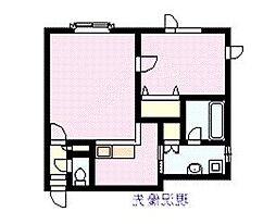 カリオンR 1LDKの間取図画像
