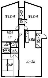 ヴェルシティ東光6・3A 3LDKの間取図画像