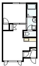 ジョビアル 1DKの間取図画像
