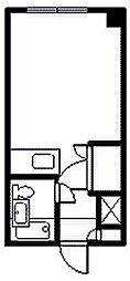 宮の杜ハイツ ワンルームの間取図画像