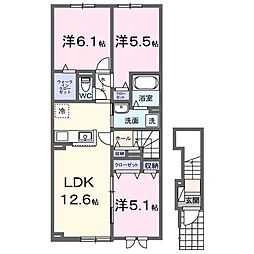 ココル 3LDKの間取図画像