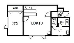 アーバン4・6 1LDKの間取図画像