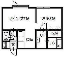 間取図画像 1LDK