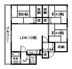 ツインクル春光A 3LDKの間取図画像
