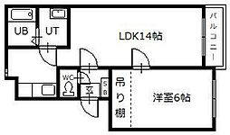 近永ハイツ 1LDKの間取図画像