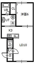 RTK 1LDKの間取図画像