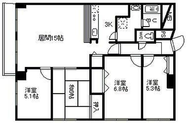 オークヒルズ2・6 702｜北海道旭川市旭町二条6丁目(賃貸マンション4LDK・7階・86.22㎡)の写真 その2