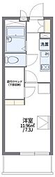 レオパレスかいと 1Kの間取図画像