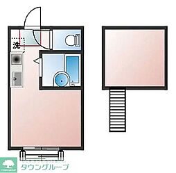 パンシオン東林間 1Kの間取図画像