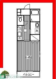 ヴィラ御園 1Kの間取図画像