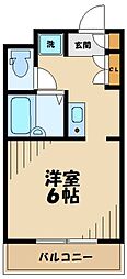 レオパレスシェル都 1Kの間取図画像