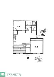 ヴィラ東林間A棟 3DKの間取図画像