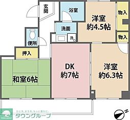 マルヤス・3 3DKの間取図画像
