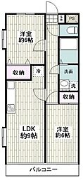 近藤リバティ 2LDKの間取図画像