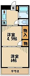 アーク桜ヶ丘 2Kの間取図画像