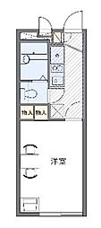 レオパレスフィオレ 3階1Kの間取り