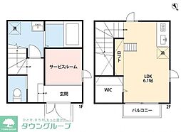 ROSSO&レジデンス 1階ワンルームの間取り