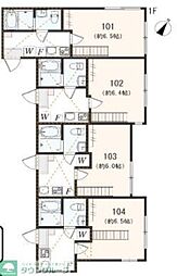 アザーレ・キュリオス中央林間 2階1Kの間取り