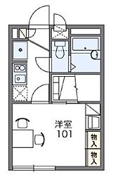 JR横浜線 町田駅 徒歩20分の賃貸アパート 1階1Kの間取り