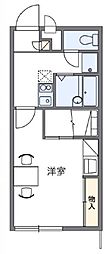 レオパレスコンフォート 2階1Kの間取り