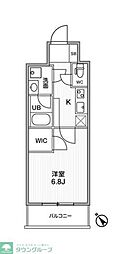 JR横浜線 町田駅 徒歩5分の賃貸マンション 2階1Kの間取り