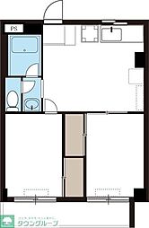 小田急小田原線 町田駅 徒歩11分の賃貸マンション 2階2LDKの間取り