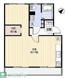 あべりあ 4階ワンルームの間取り