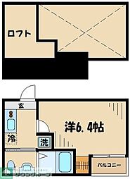 小田急小田原線 相武台前駅 徒歩5分の賃貸アパート 3階1Kの間取り