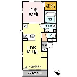 小田急小田原線 相武台前駅 バス9分 若草公園前下車 徒歩3分の賃貸アパート 1階1LDKの間取り