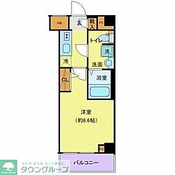 クレヴィスタ横浜矢向 2階1Kの間取り