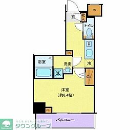 クレヴィスタ横浜矢向 6階1Kの間取り